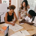 Demographics Chart - Photo of Women at the Meeting