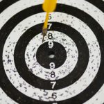 Goal Target - Black and White Dartboard