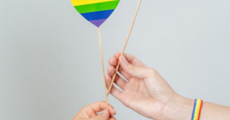 Community Heart - Hands Holding LGBT symbols