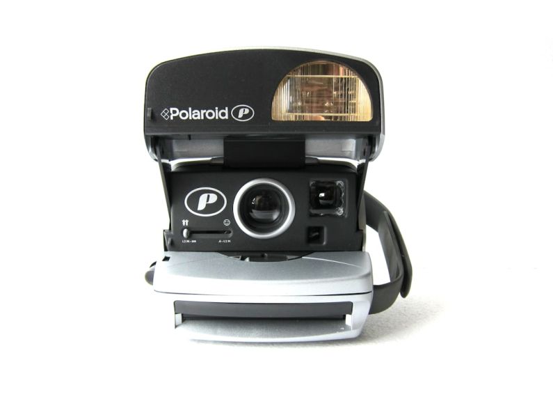 Photo Blog - black Polaroid land camera